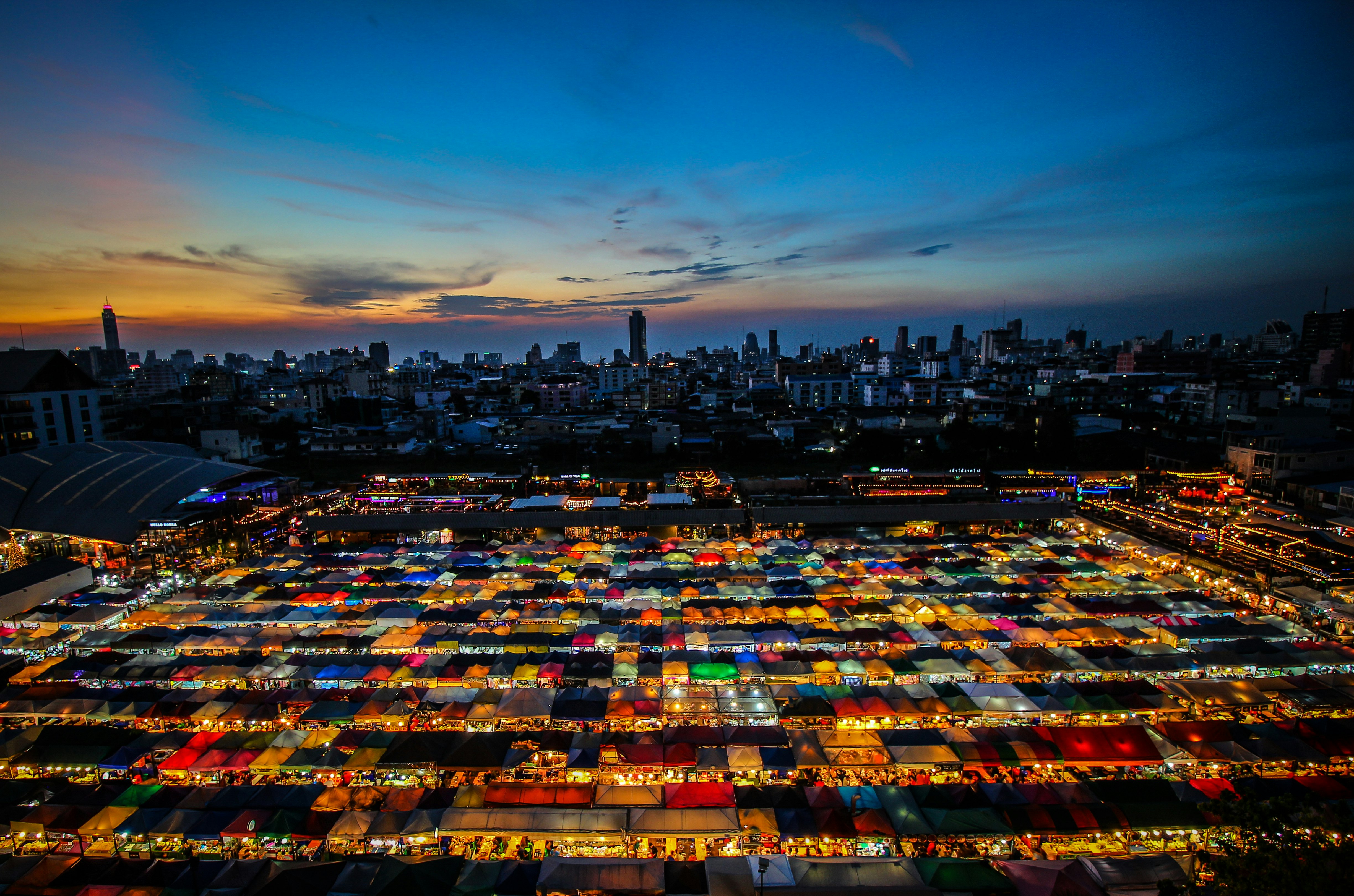 aerial photography of city buildings during night time